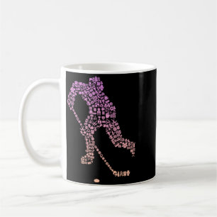 Mug Icône de joueuse de hockey Équipement de joueuse d