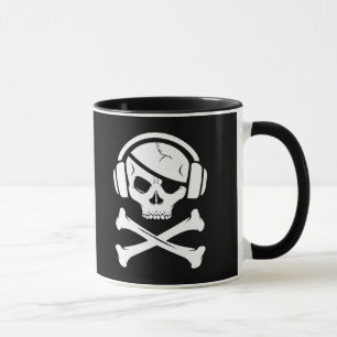 Mug Icône de la piraterie anti-RIAA de pirate de