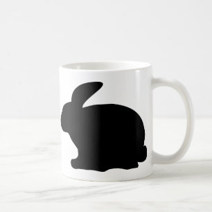 Mug icône de lapin noir