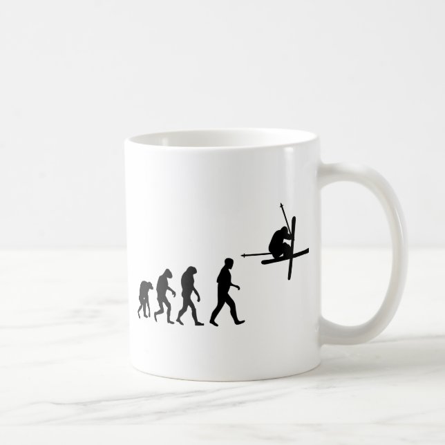 Mug icône de l'évolution du ski (Droite)