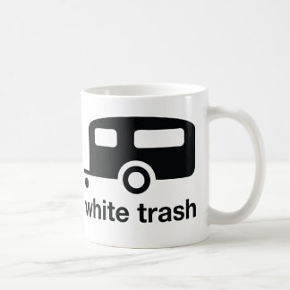 Mug Icône de remorque de déchets blancs - terrain de