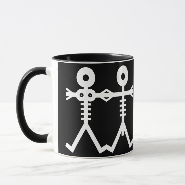 Mug Icône de squelettes d'amour éternel 2007 Art (Gauche)