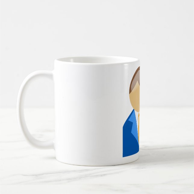 Mug Icône d'homme d'affaires professionnel avec mallet (Gauche)