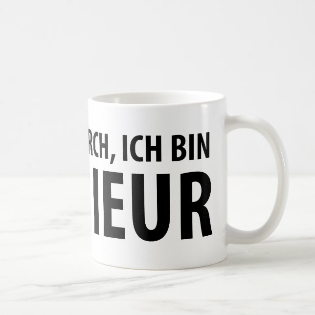 Mug Icône d'Ingenieur de bin d'Ich (Droite)