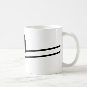 Mug icône d'instrument trombone noir