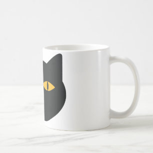Mug icône du chat noir