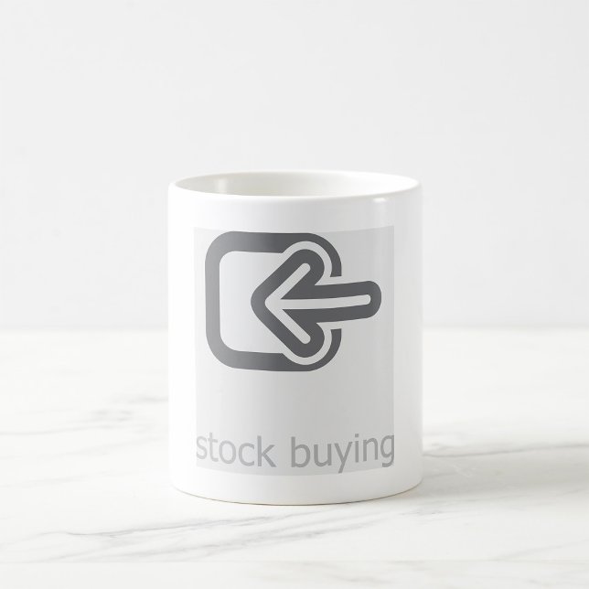 Mug Icône financière moderne d'achat d'actions minimal (Créateur téléchargé)