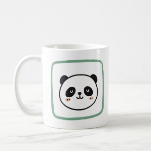 Mug Icône graphique minimaliste de tête de panda