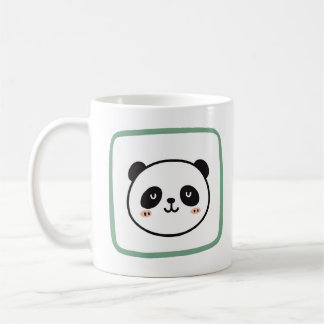 Mug Icône graphique minimaliste de tête de panda