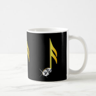 Mug Icône or d'une note musicale 1/16