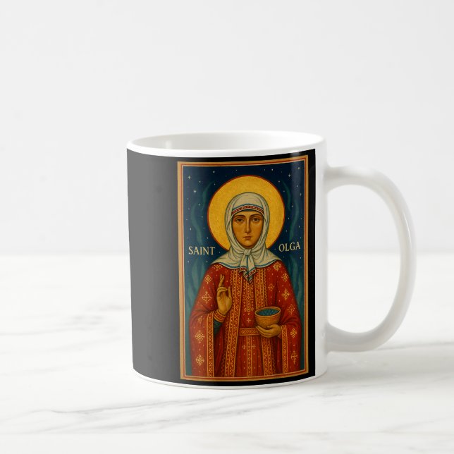 Mug Icône orthodoxe de sainte Olga d'Alaska  (Droite)
