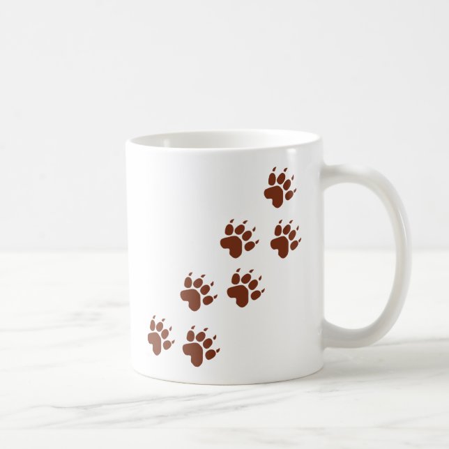 Mug icône représentant les traces du pavé brun (Droite)
