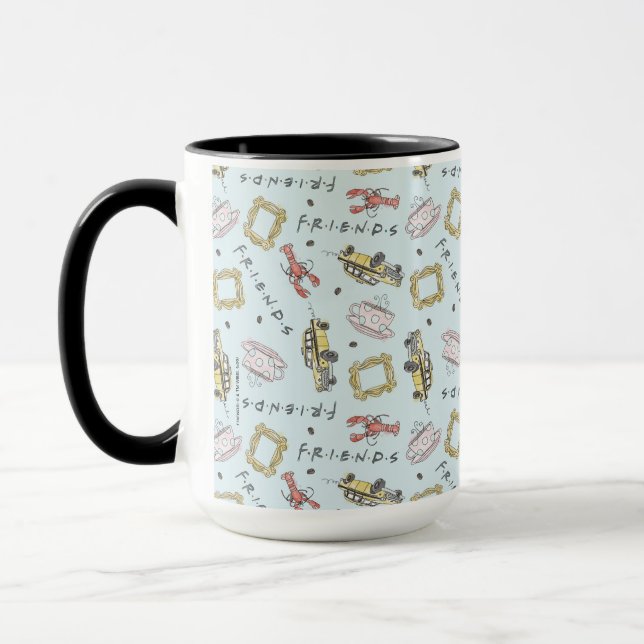 Mug Icônes d'aquarelle AMIS™ Motif (Gauche)