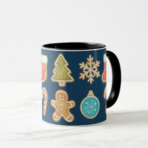 Mug Icônes de biscuits de Noël   Pain d'épice 