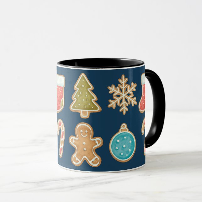 Mug Icônes de biscuits de Noël | Pain d'épice  (Devant droit)