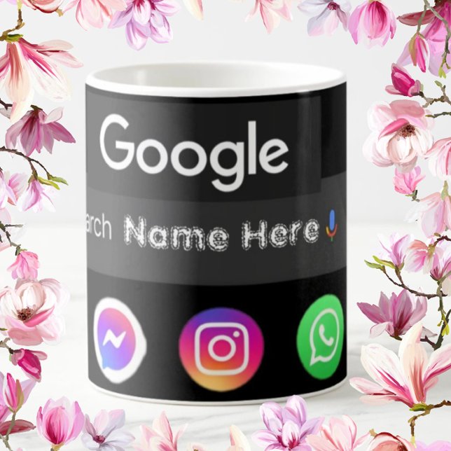 Mug Icônes de médias sociaux tendance Google barre de  (Créateur téléchargé)