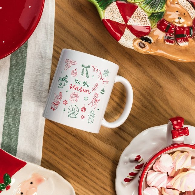 Mug Icônes de Noël de la saison «C'est la saison» (Créateur téléchargé)