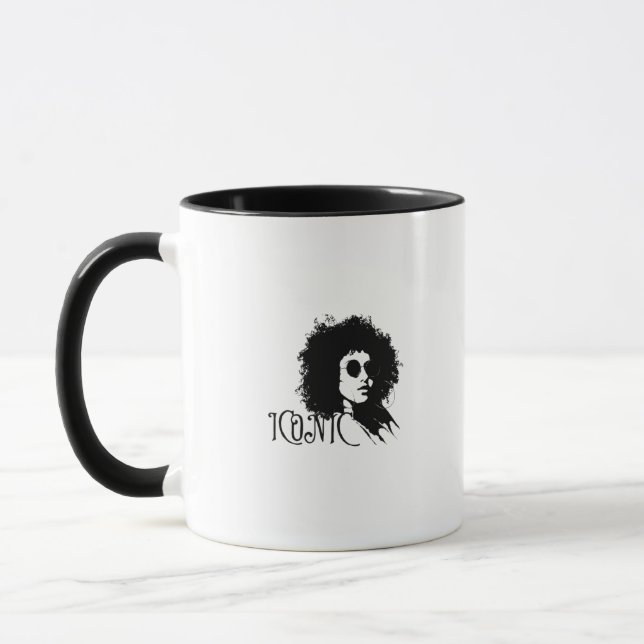 Mug ICONIC Afro Woman Retro Portrait - Bold Black Girl (Gauche)
