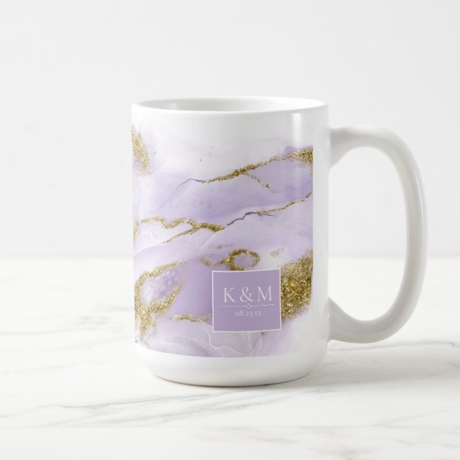 Mug ID Abstrait Lavande d'encre Lux990 (Droite)