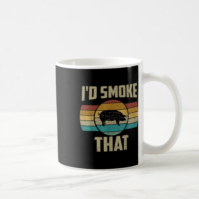 Mug Id Fumer Que Chemise Funny Retro Barbecue Grill De (Droite)