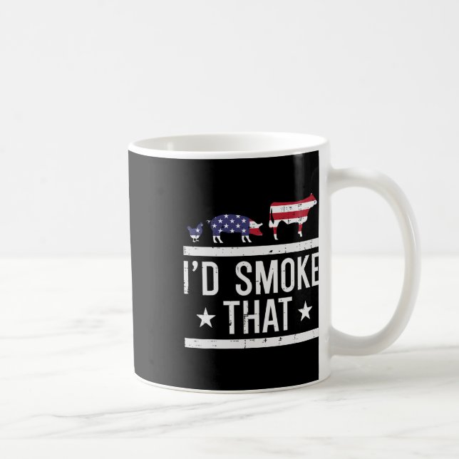 Mug Id Grill That Chicken Pig Cow Us Drapeau Bbq Barbe (Droite)
