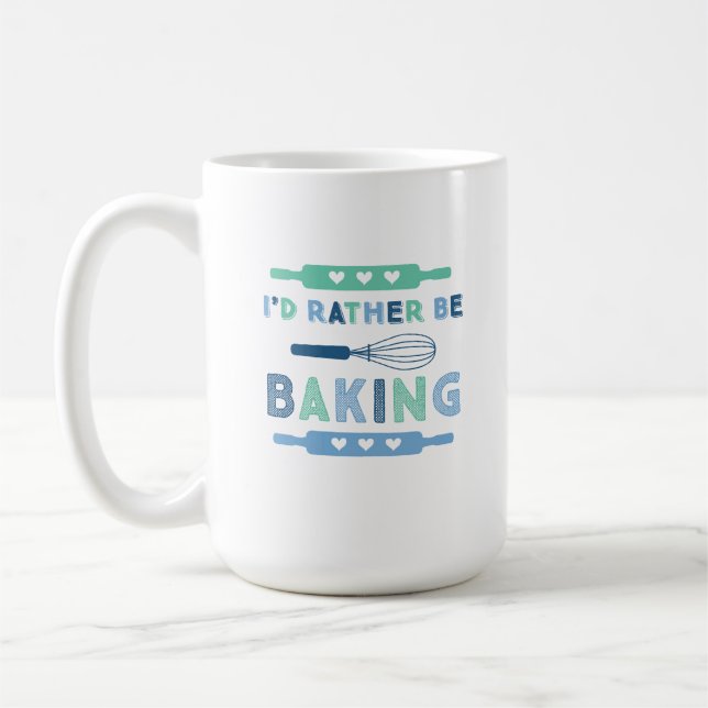 Mug I'd Rather be Baking Blue (Gauche)