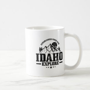 Mug Idaho Env. 1890 Montagnes Vintage Extérieur Usa So