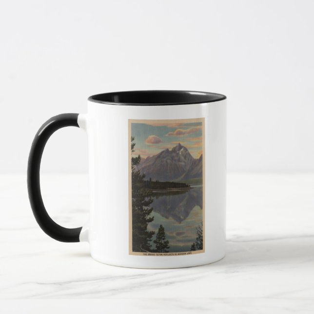 Mug Idaho - Grande Teton Réflexion sur Jackson Lake (Gauche)