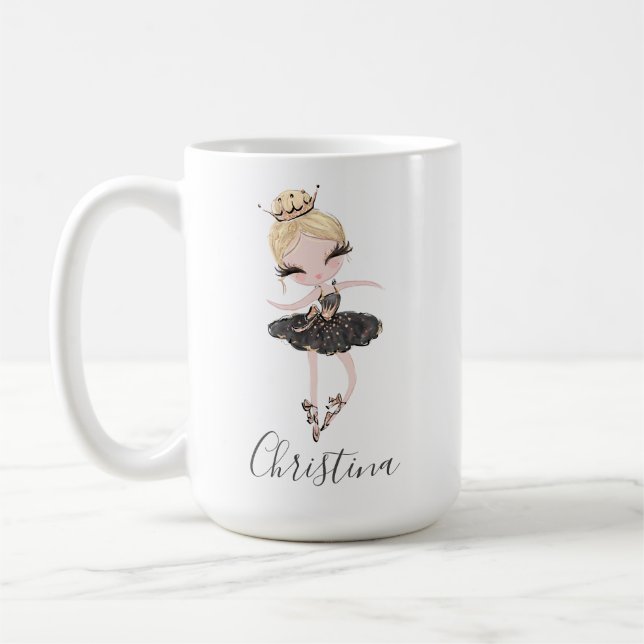 Mug Idée cadeau danse ballet personnalisé au nom de la (Gauche)