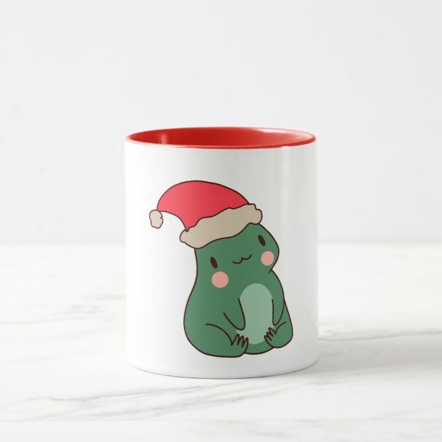 Mug Idée cadeau de Noël grenouille kawaii (Centre)