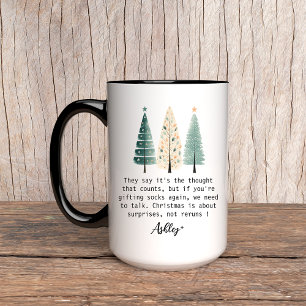 Mug Idée cadeau de Noël humoristique pour les femmes