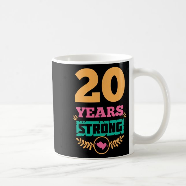 Mug Idée cadeau du 20e anniversaire Vingt ans T-s fort (Droite)