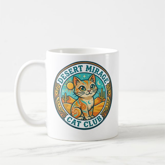 Mug Idée cadeau pour maman de chat Mirage du désert -  (Gauche)