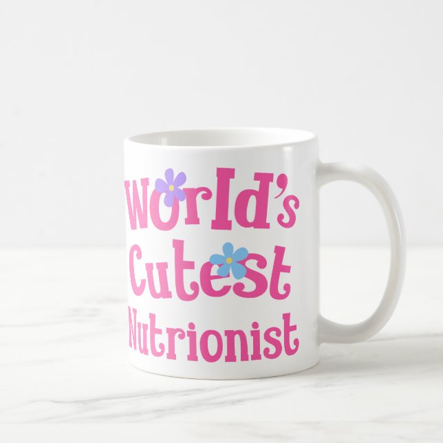 Mug Idée de cadeau de nutritionniste pour elle (mondes (Droite)