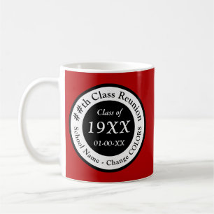 Mug Idées cadeaux de réunion de classe rouge, blanch