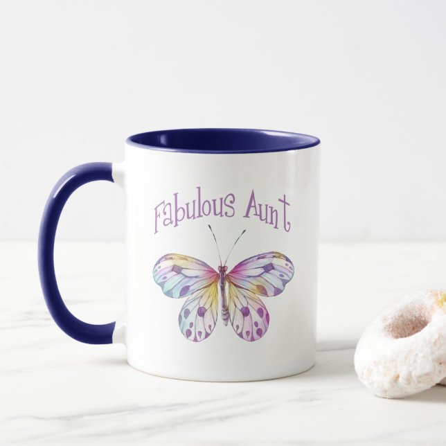 Mug Idées cadeaux de Tante Papillon (Avec donut)