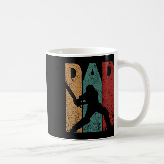 Mug Idées de cadeaux de fête des pères de cricket vint (Droite)