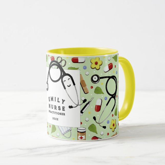 Mug Idées de cadeaux personnalisés pour les infirmière (Devant droit)