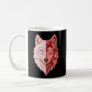 Mug Identité de Loup Abstrait – Art Symbolique du Doub