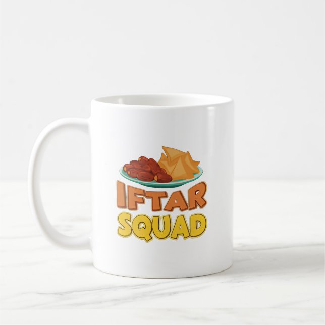 Mug Iftar Squad Ramadan Food Illustration (Gauche)