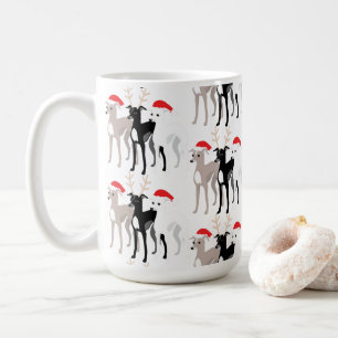 Mug Iggy de Noël Greyhounds italien ou Whippets