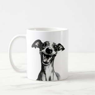 Mug Iggy noir et blanc   Cute Greyhound italien
