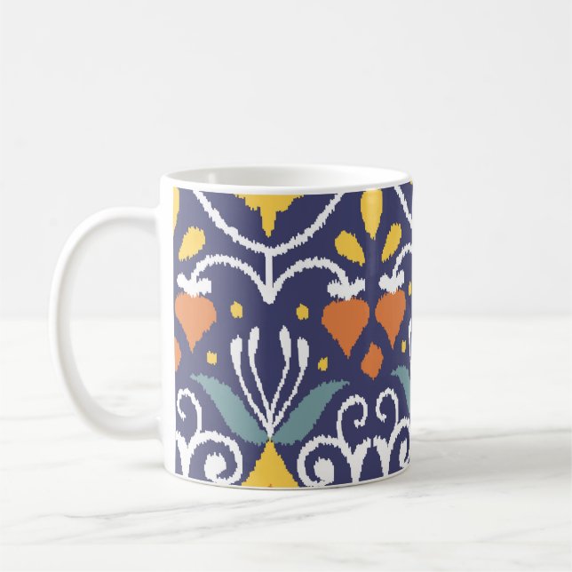 Mug Ikat fait main : Tissu ethnique boho (Gauche)