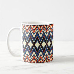 Mug Ikat motif sans soudure. teinture à cravate imprim
