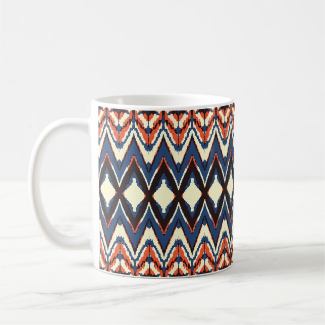 Mug Ikat motif sans soudure. teinture à cravate imprim (Gauche)