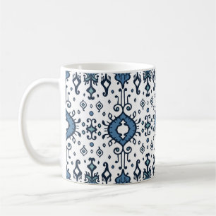 Mug Ikat, ornement tribal, sans couture ethnique.