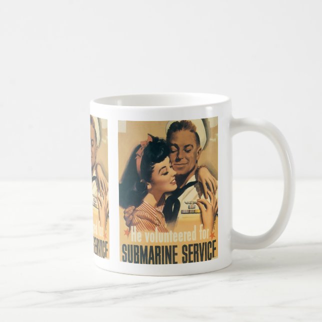 Mug Il A Fait Du Bénévolat Pour Le Service Sous-Marin (Droite)