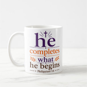 Mug Il Achève Ce Qu'il Commence Encouragement Biblique