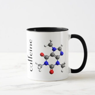 Mug Il effiloche avec molécule de caféine