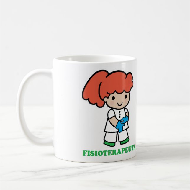 Mug Il effiloche de petit physiothérapeute (Gauche)